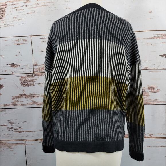 Two Danes Striped Pullover Sweater Merino Wool Size Large - Picture 3 of 7